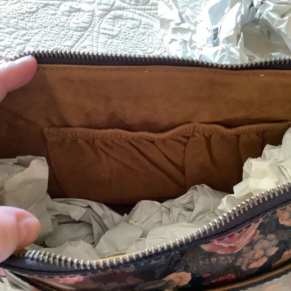 Patricia NASH DENIM FIELDS OLIVE GENUINE LEATHER FLORAL CROSSBODY BAG NE… - Picture 7 of 14